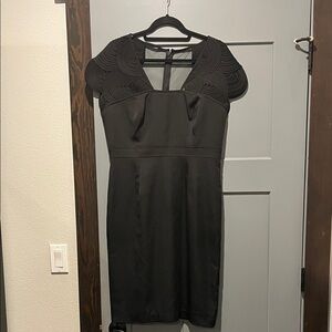 Adrianna Papell Black Midi Dress